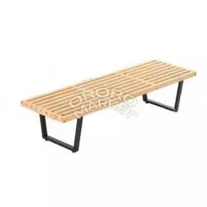 휴게실 대기 벤치 원목색 나무 122x47x35cm 사우나 수영장 탈의실 의자