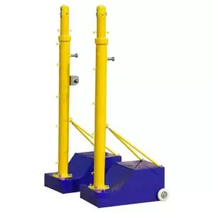 베드민턴 배구 네트 와이어 세트 포스트 발리볼 해변 설치 스틸