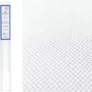 DMC 클래식 리저브 골드 라벨 다 패브릭 박스 - 14 카운트 15 X18 (화이트)