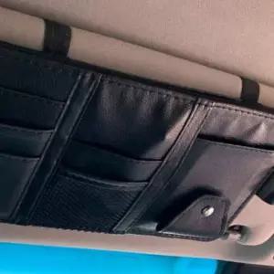 자동차틈새수납 차량용 썬바이저 포켓가방 블랙
