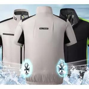 선풍기달린옷 여름 냉방복 자켓 소매 그레이 선풍기잠바