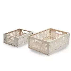 박스 폴딩 접이식 정리함 자동차 대형 아이보리