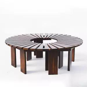 야외 벤치 카페 매장 휴게소 도서관 방부목 원형 쉼터 대기실 휴식공간 스툴