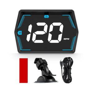 Liiiyuan G20 디지털 GPS 속도계, 자동차용 범용 헤드업 디스플레이, 소형 LED 디스플레이 속도 MPH 나침반 방향, 모든 차량용 플러그 앤 플레이