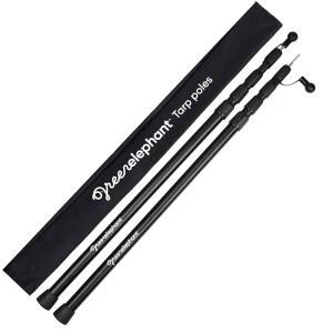 그린 엘리펀트 캠핑 타프 폴 - 타프, 캐노피 및 차양용 조절 가능한 알루미늄 텔레스코핑 텐트 헤비 듀티 접이식 2종 세트 8피트 2.8인치 확장, 2피트 9.5인치 축소.