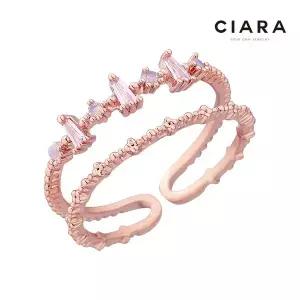 [하프클럽/씨아라]CIARA 14K Liguria 크라운 R레이어드 반지(GoldPlated)