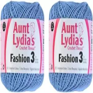 리디아 이모의 코바늘 뜨개질 실 - 사이즈 3 (2팩) 웜 블루
