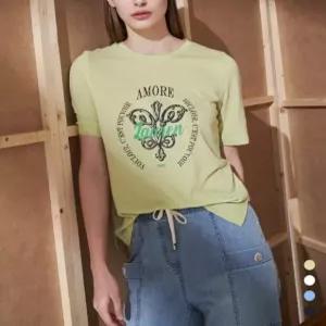 [올리비아로렌]올리비아로렌 amore 포인트 티셔츠 VOBAS5M3331 애플아울렛