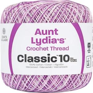 리디아 이모의 클래식 코바늘 뜨개질 실 크기 보라색 10가지 음영