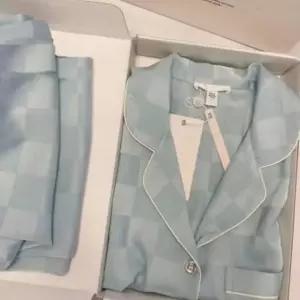 커플 봄 가을 긴팔 파자마 세트 홈웨어 체크 수면 잠옷