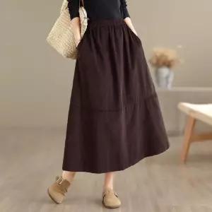 치마 여사친 캐주얼 가을 빈티지 A라인 도트 프린트 원픽3