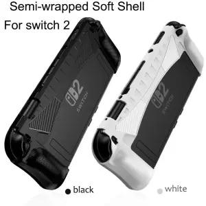 스위치 2용 도킹 가능 보호 케이스 업그레이드된 커버 인체공학적 컴포트 TPU 그립 쉘