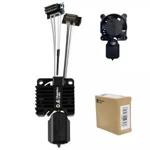 P1S P1 3D 프린터 압출기 가열 블록 교체용 경질 강철 0.4mm 노즐 세라믹 히터 써미스터 냉각 팬 실리콘