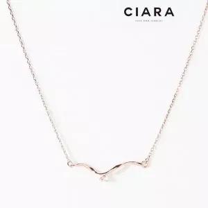 [하프클럽/씨아라]CIARA 14K Ghedi 웨이브 캐럿스톤 목걸이(GoldPlated)