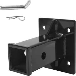 2인치 히치 월 마운트 트레일러 리시버 플레이트 튜브 자전거 및 화물 랙 걸이식 차고 정리함 유니버설
