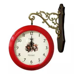 GB2252e 무소음 장미 양면 벽시계 레드 국내제조 홈데코시계