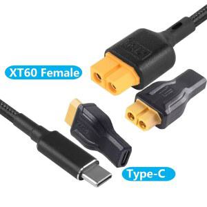 Type C XT60 충전 케이블 모델 어댑터 드론 PD 20V/5A 저장 USB 암 에너지 전원 툴킷RC 100W