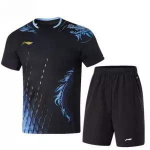 새로운 배드민턴 탑 테니스 탁구 운동복 반팔 트레이닝 슈트 통기성 빠른 건조 땀 흡수 티셔츠