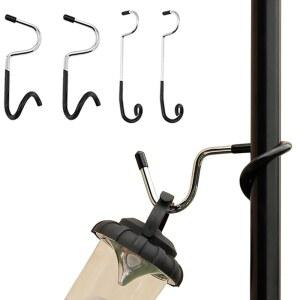 캠핑 텐트 램프 걸이, 새 모이통, 정원 조명용 쿠야펜니 야외 조명 후크; 마당 견고하고 미끄럼 방지 폴 후크, 큰 랜턴 후크 2개, 작은 2개