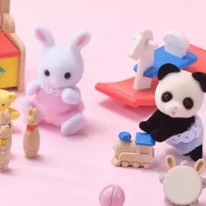 (올핀)실바니안 패밀리 눈꽃토끼 판다 아기놀이방세트 인형 장난감