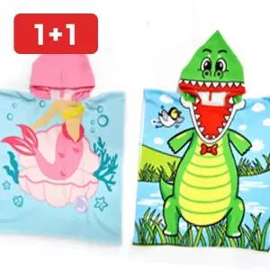 아동비치가운 어린이 목욕타올 후드 수영장 비치 수건