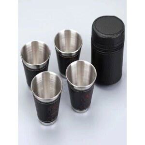 야외 등산 캠핑컵 스테인리스스틸 물컵 컵세트 휴대용 커피컵 소주잔