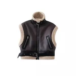 와칸다 여성 여친 베스트 캐주얼 가을 스트리트패션 퍼 일체 양면 조끼 KKE3