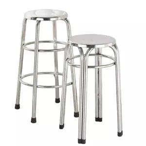 스텐 바 의자 홈바 원형 스툴 체어 카페 식탁의자 실험실