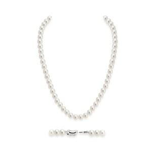 후와디 라운드 화이트 모조 쉘 진주 목걸이 여성용 주얼리