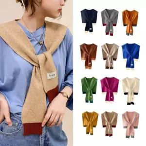 케이프 가디건 니트 어깨 숄 망토 머플러 간절기 데일리 코디 꾸안꾸