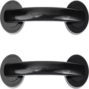 하우스투일 노 드릴 샤워 핸들 2PCS 강력 흡입 컵 욕실 유리문 및 슬라이딩 도어 캐비닛 옷장용 창문 그립