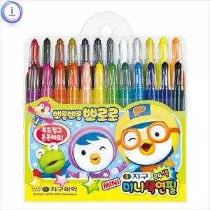 f09 지구 뽀로로 미니 색연필 24색 (샤프식)