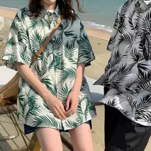 9종 1개 루즈핏 해변 반팔티셔츠 하와이안 남방셔츠 비치웨어 바캉스 휴양지 커플웨어