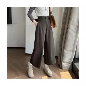 EAMT 여성 모직풍선바지 슬림핏 캐주얼바지 9부 휜칼라바지 YJ1