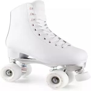 키 조절 가능한 고무 스토퍼가 있는 여성용 투오삼틴 롤러 스케이트 야외 및 실내용 귀여운 레트로 쿼드