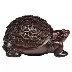 거북이 장식품 나무 조각 모형 풍수 인테리어 행운 소품 거실 장식