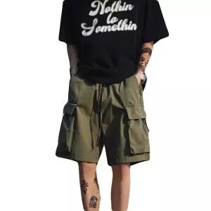 스파이더맨 남자 바지 캐주얼 빈티지 반바지 와이드 만능 카고 5부 OPH1