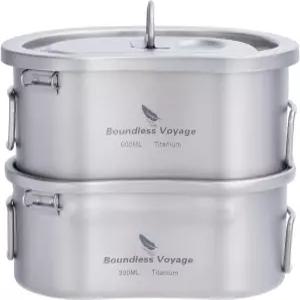 행잉 링 초경량 휴대용 볼 피크닉 조리기구 티타늄 캔틴 메시 키트가 포함된 무한 항해 캠핑 포트 세트