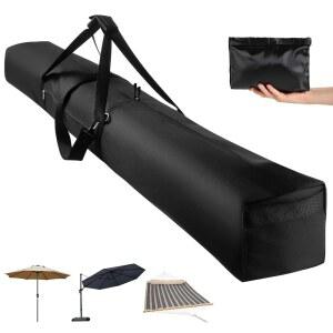 파티오 우산 보관 가방, 패딩 캐리 스트랩과 더블 오픈 방수 지퍼가 있는 업그레이드된 900D 대형 비치 블리선, 선샤인, 템페라 선 우산을 위한 유니버설 풀 슬리브