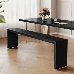 블랙 벤치 의자 식탁 식당 벤치의자 실내 대기 현관 다용도