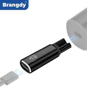 Brangdy 15V HQ8505 Type-C 면도기 어댑터 필립스 원 블레이드 프로 QP6520 수염 트리머용 충전 변환기