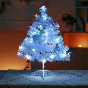 30구 투명선 피켓 LED 백색전구 2.7m 건전지 트리전구 크리스마스 트리전구