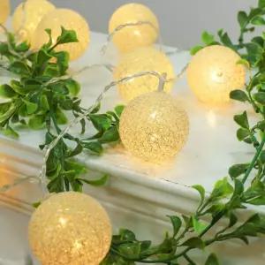 20구 LED 코튼볼 골드전구 건전지 감성조명 무드등 크 크리스마스 트리전구