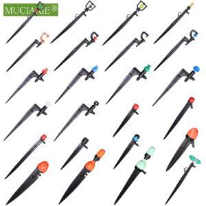 24 가지 정원 관개 스프링클러 스테이크 볼텍스 굴절 급수 드리퍼 조절 노즐 바브 분무 가능