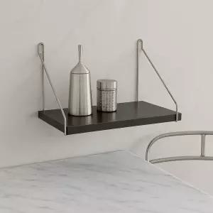 공간데코 벽선반 30x15cm 블랙 무타공 우드선반 MDF벽 벽선반 인테리어선반