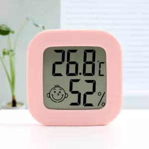 파스텔 미니 디지털 온습도계 실내온도계 핑크 LED온 실내온도계 온도기
