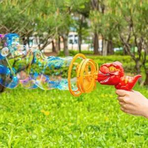 바깥놀이 소풍 이중 비눗방을 공룡버블건 장난감 거품총 비누방울건 키즈카페