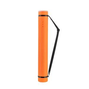 JJRING 오렌지 포스터 튜브, 25인치에서 40인치까지 확장 가능한 보관 홀더 휴대용 스트랩, 청사진, 두루마리, 지도 및 건축 서류용 케이스