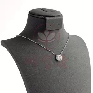 혜명몰 백금도금 써클 큐빅 목걸이 백금도금목걸이줄