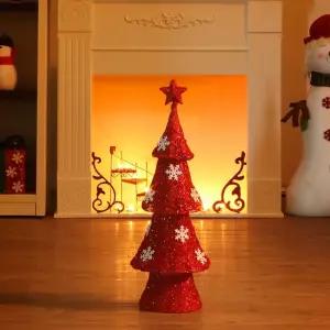 4단 레드아트 철제 미니트리 크리스마스 탁상트리 원 트리 크리스마스소품